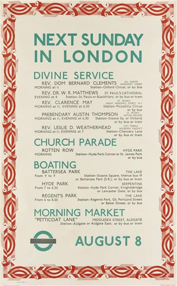 ALTHEA WILLOUGHBY (1904-1982) & BARNETT FREEDMAN (1901-1958). LONDON TRANSPORT. Two posters. 1935 & 1937. 39x24 inches, 99x62 cm. The B
